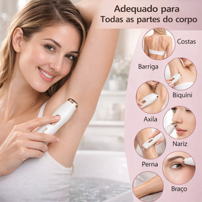 Depil Max Depilador Elétrico 3 em 1 Profissional - Barbear + Aparador + Acabamento | À Prova D'Água - últimas unidades