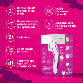 Escova de Limpeza Facial Clean Pro +