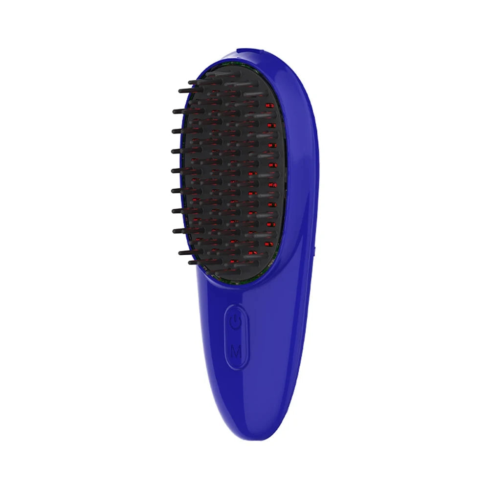 Escova Capilar Laser Vermelho E Azul Contra calvície 5 Niveis - Electric Led Massagem
